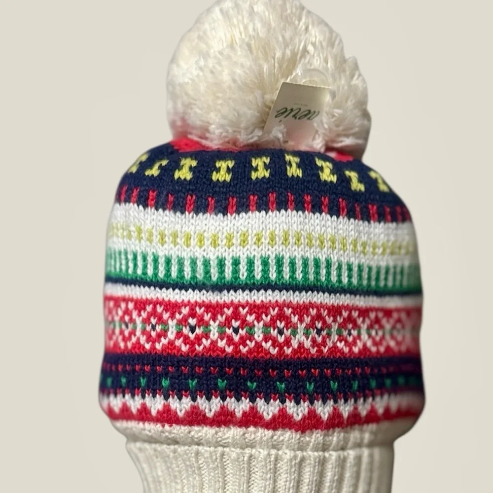 Aerie‎ Multicolor Knit Fair Isle Pom Beanie NWT